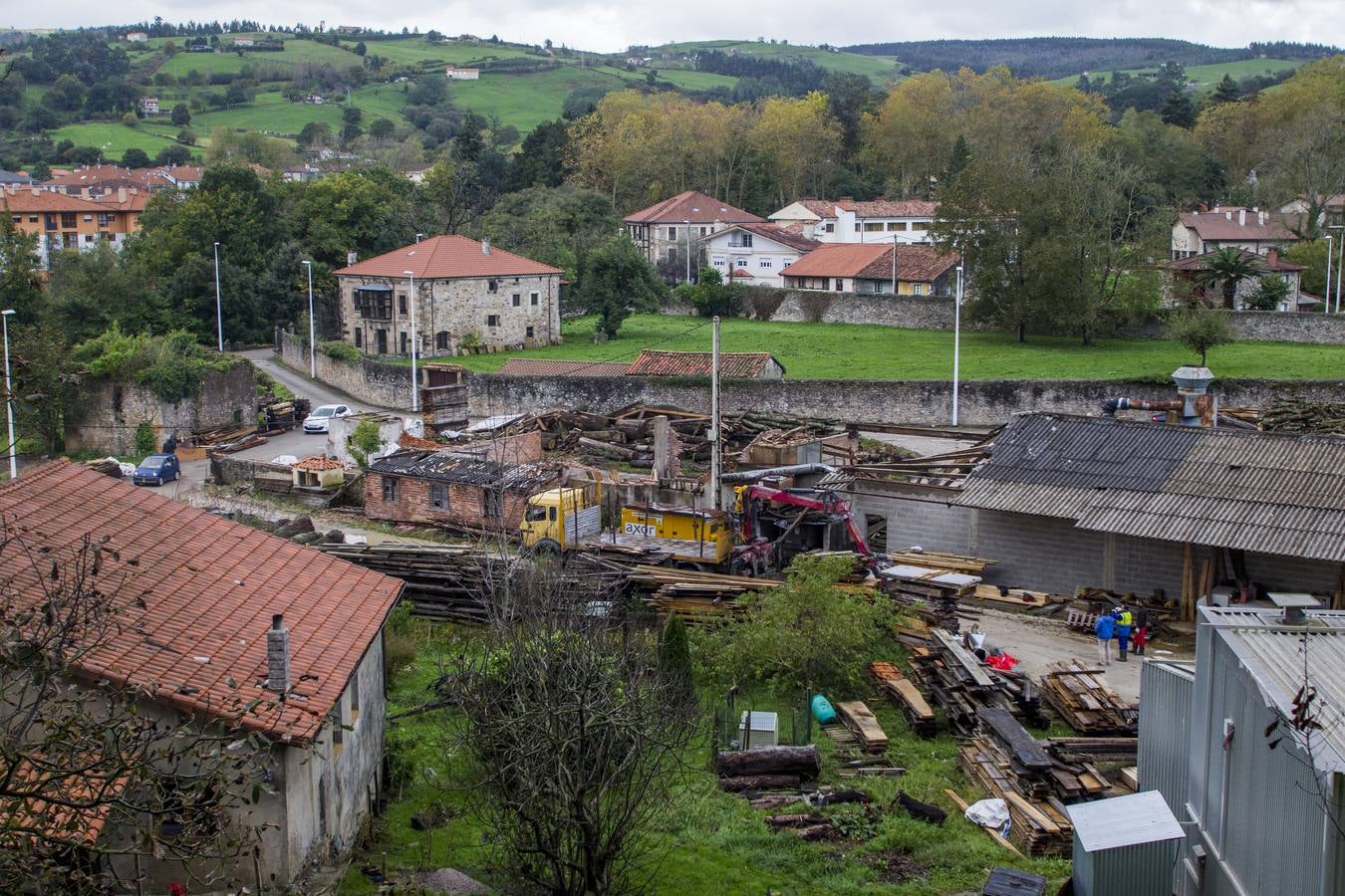 Así ha quedado el barrio de El Calgar, en Liérganes