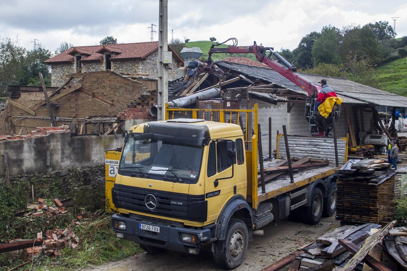 Así ha quedado el barrio de El Calgar, en Liérganes