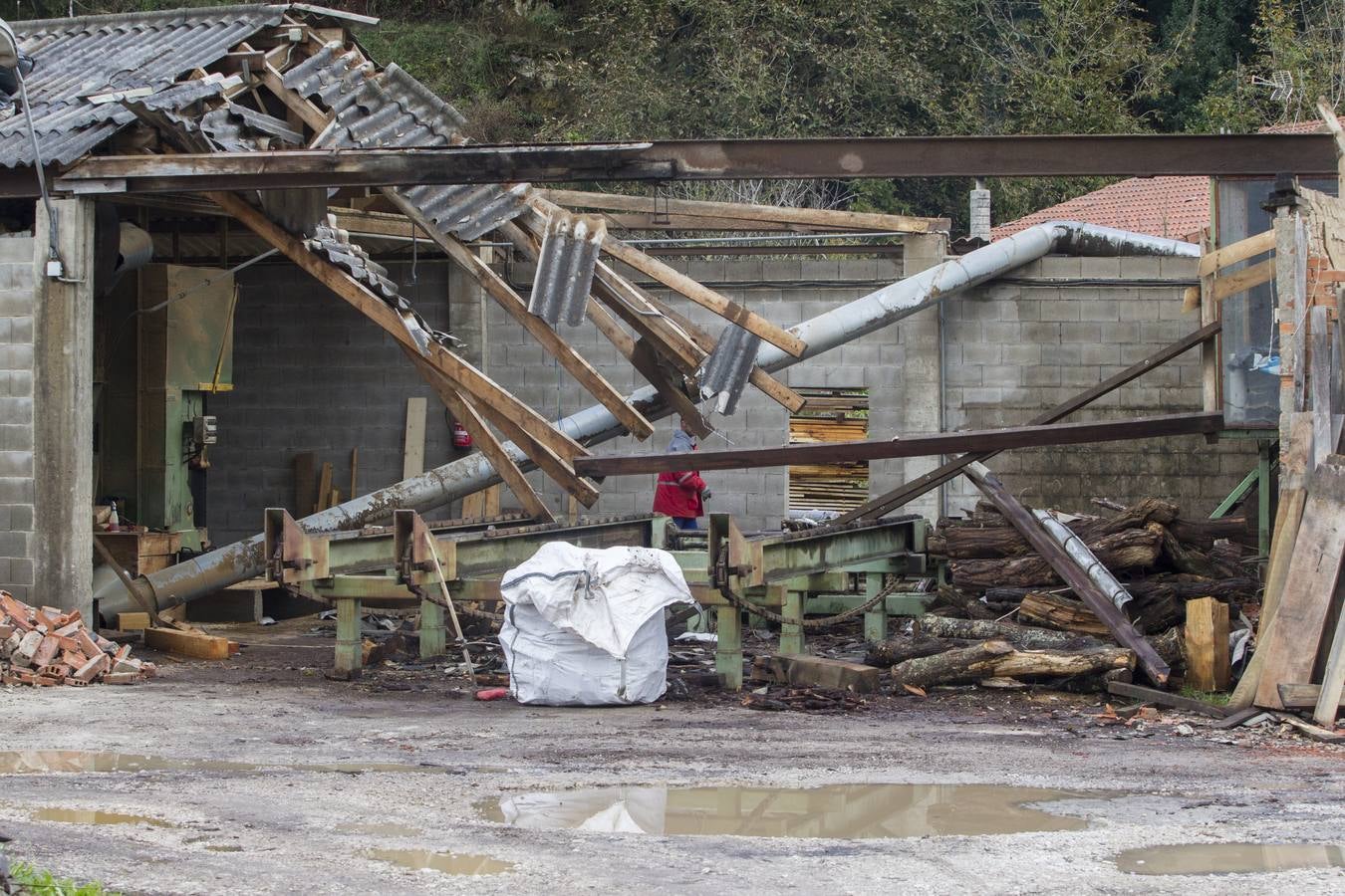 Así ha quedado el barrio de El Calgar, en Liérganes