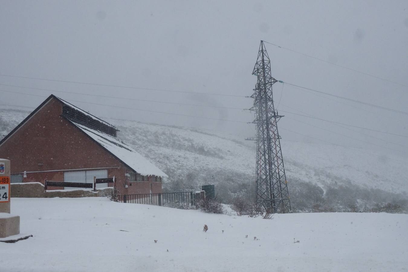 Nieve en la estación de Alto Campoo