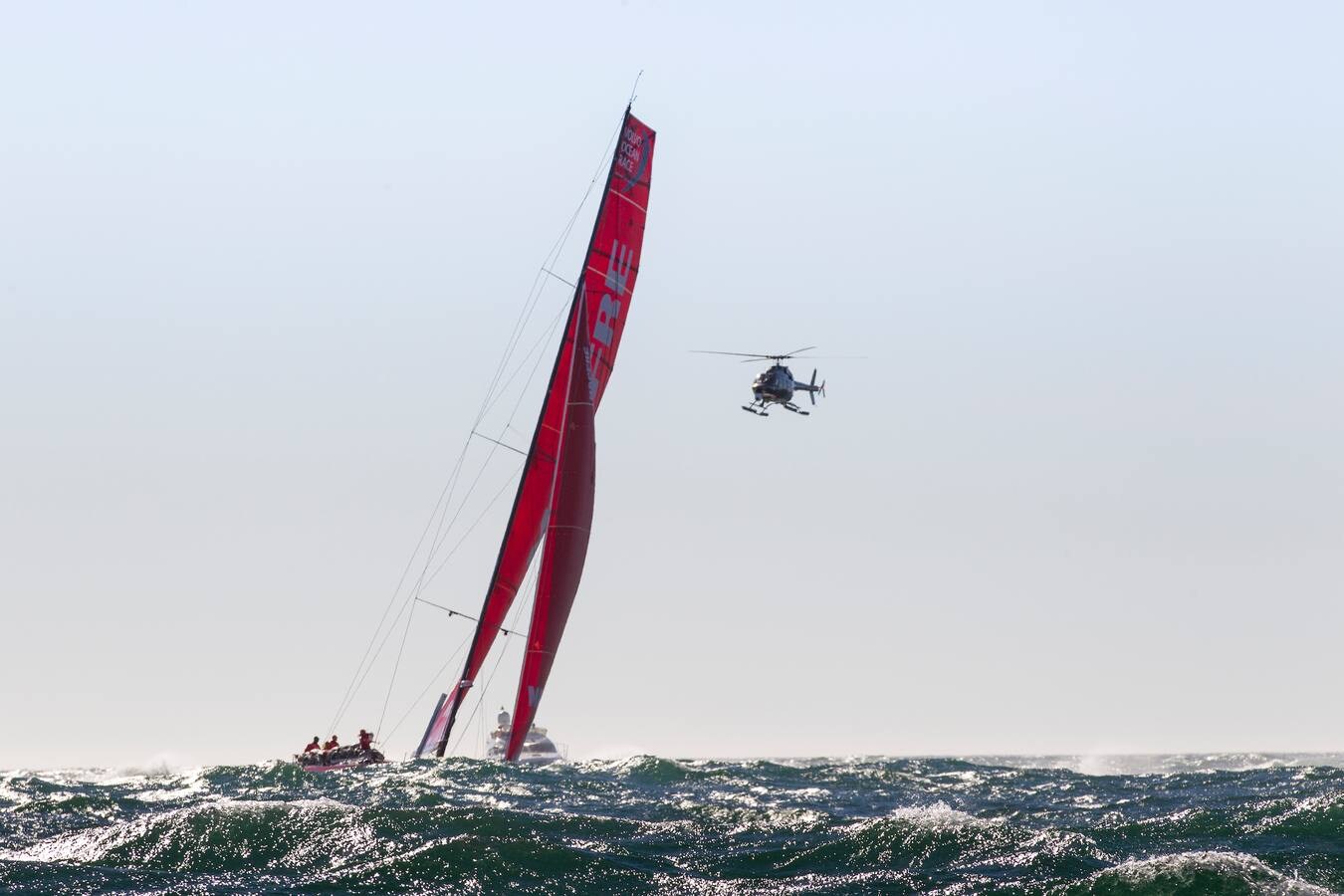 El &#039;Mapfre&#039;, a su llegada a Ciudad del Cabo