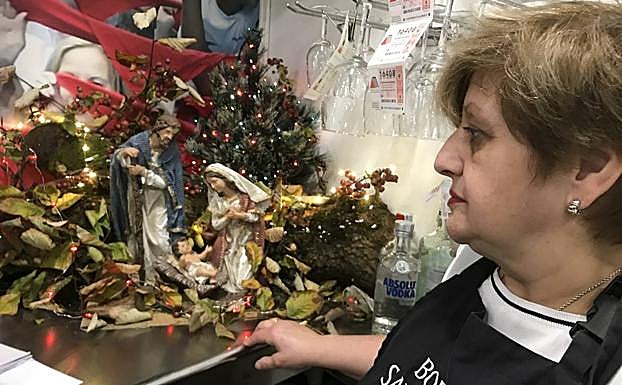 Belén montado en la bodega San Fermín, de Santander.