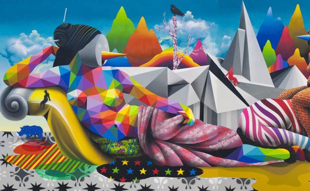 Okuda alumbrará la navidad del arte