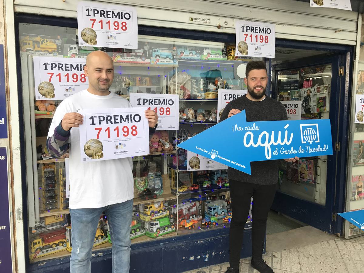 Alegría en Santander con el Gordo y el segundo premio de la Lotería de Navidad