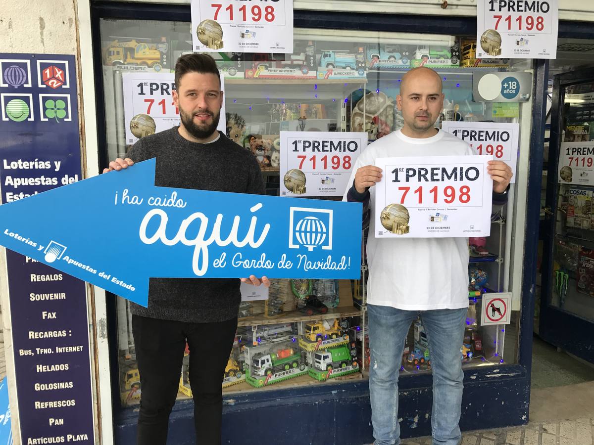 Alegría en Santander con el Gordo y el segundo premio de la Lotería de Navidad