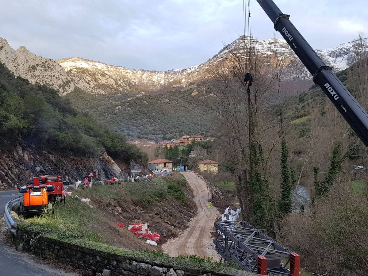 Continúan las obras en el Desfiladero de la Hermida