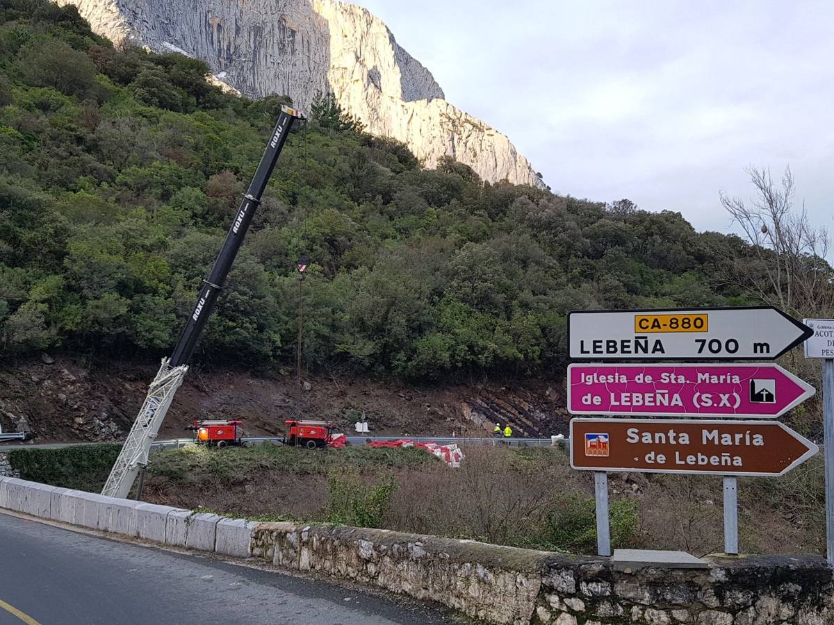 Continúan las obras en el Desfiladero de la Hermida