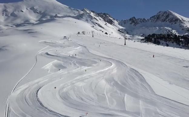 Pista del nuevo Funpark de Baqueira Beret