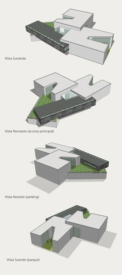 erá una moderna edificación de cuatro volúmenes diferentes que costará 4,3 millones de euros y que acogerán una ludoteca, una biblioteca, talleres, salas de audiovisuales y usos múltiples y un gran salón de actos con 300 butacas que será la "joya" de esta nueva dotación que se ubicará en la parcela ubicada junto al actual polideportivo.