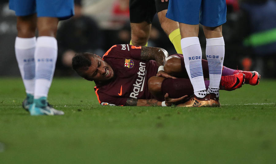 Un tanto de Melendo le dio la victoria al conjunto perico en la ida de cuartos de Copa y dejó en 29 la racha de partidos invicto del Barcelona. 