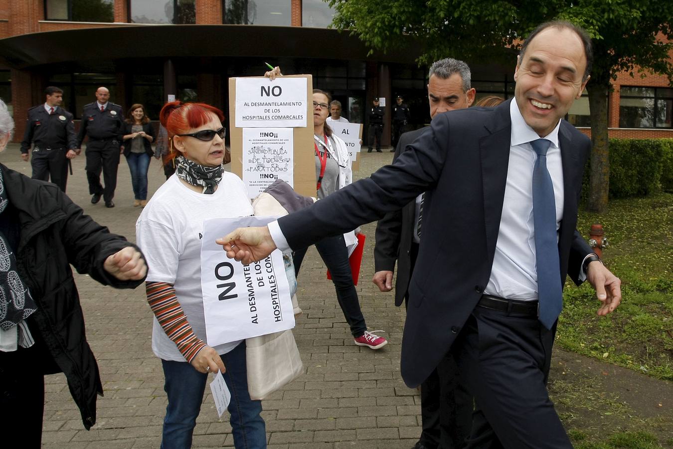 Protesta sanitaria durante su presidencia