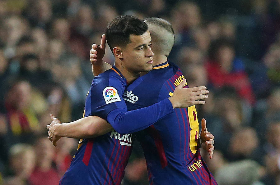 El Barcelona estará en las semifinales de la Copa del Rey tras vencer al Espanyol por 2-0 en el Camp Nou (2-1 global). Los azulgrana se adelantaron con Suárez y Messi puso la sentencia. El partido también estuvo marcado por la despedida a Javier Mascherano y el debut de Philippe Coutinho.