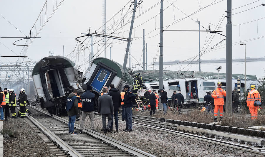 Un tren descariila a la entrada a la ciudad italiana