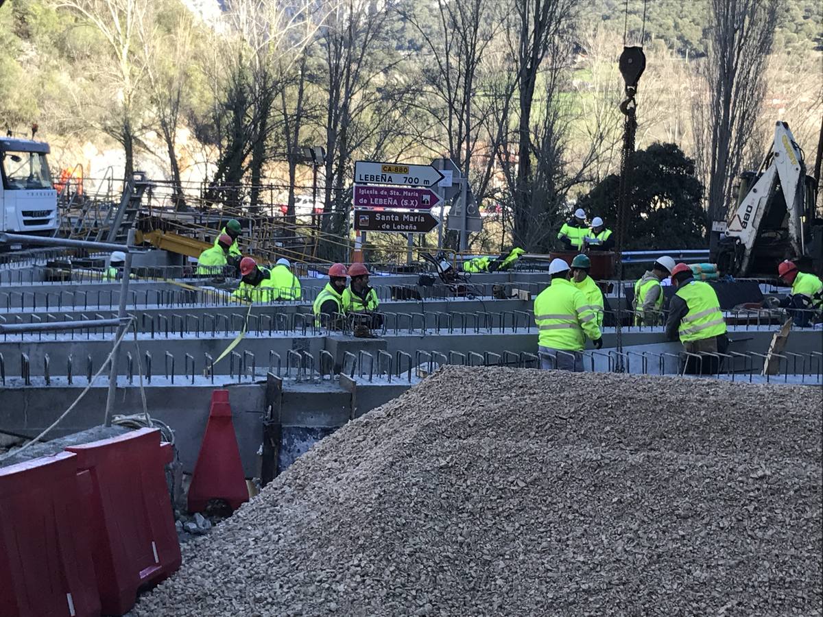 Obras del puente de Lebeña y el cierre total del Desfiladero