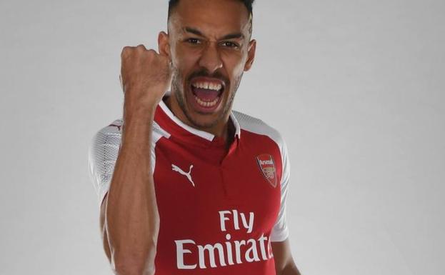 Pierre-Emerick Aubameyang, con la camiseta del Arsenal. 