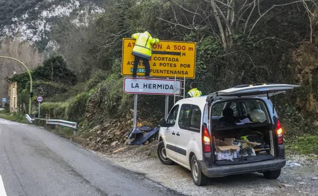 Las obras del Desfiladero de la Hermida se posponen una semana más por el mal tiempo