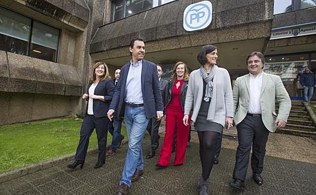 Buruaga, Maíllo, Gónzález Revuelta, Igual y Movellán, hoy, en Santander.