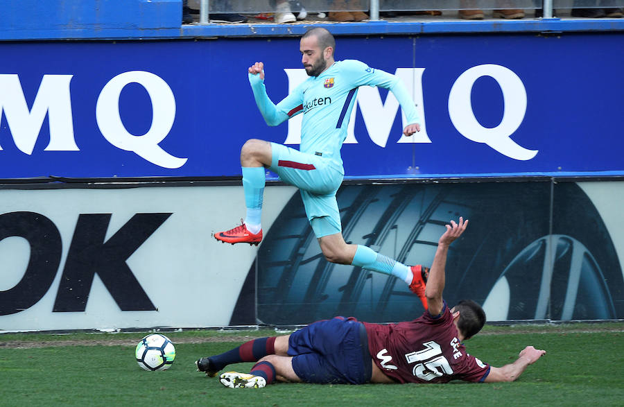 Tras dos empates consecutivos, el líder se reencontró con la victoria en Ipurua gracias a los tantos de Luis Suárez y Jordi Alba. 