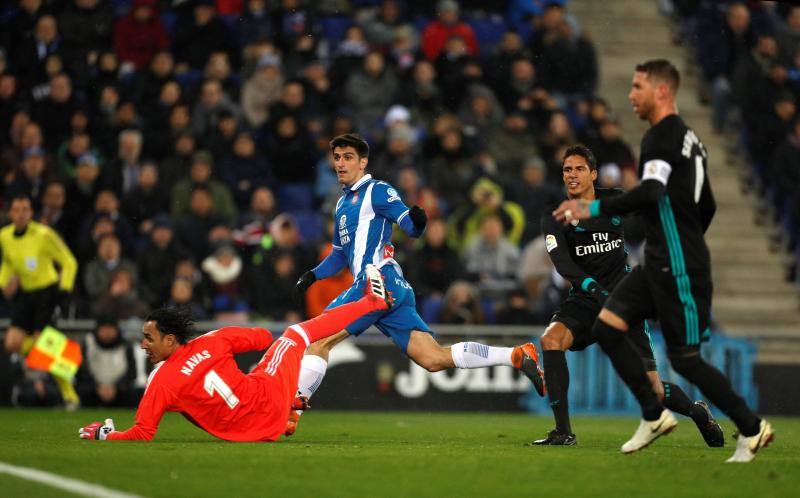 Las mejores imágenes del partido correspondiente a la 26ª jornada de Liga entre el Espanyol y el Real Madrid