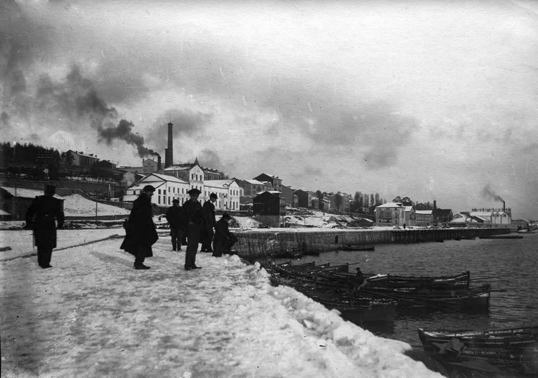 Puertochico, durante la nevada que hubo en el invierno de 1890