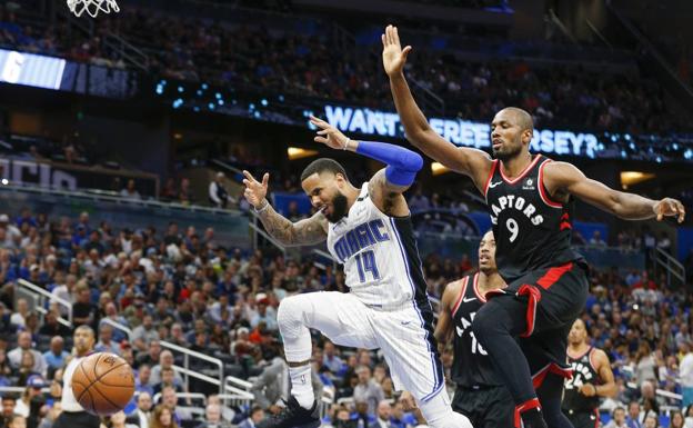 Serge Ibaka, en una acción defensiva. 