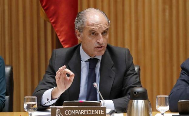 Francisco Camps, durante su comparecencia en el Congreso.