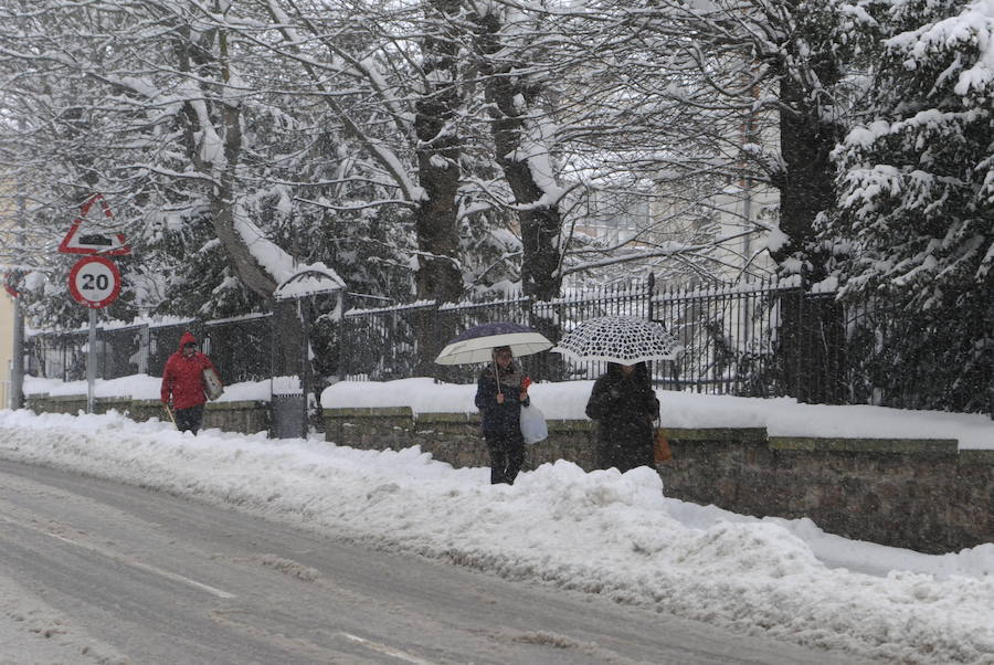 Un nuevo temporal de nieve está provocando incidencias en varias carreteras. Además, varios colegios han suspendido las clases. 