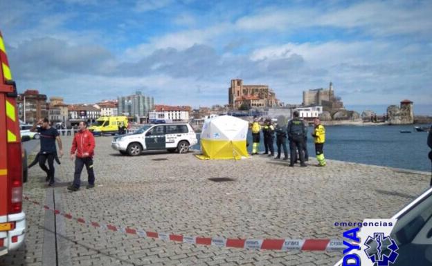 Imagen principal - Hallan el cadáver de una vecina de Castro Urdiales de 62 años flotando en la zona del Pocillo