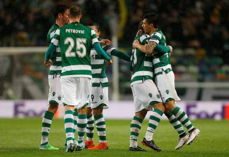 Las mejores ilustraciones del partido de vuelta de cuartos de final de la Liga Europa entre el Sporting de Portugal y el Atlético de Madrid, en el José Alvalade lisboeta.