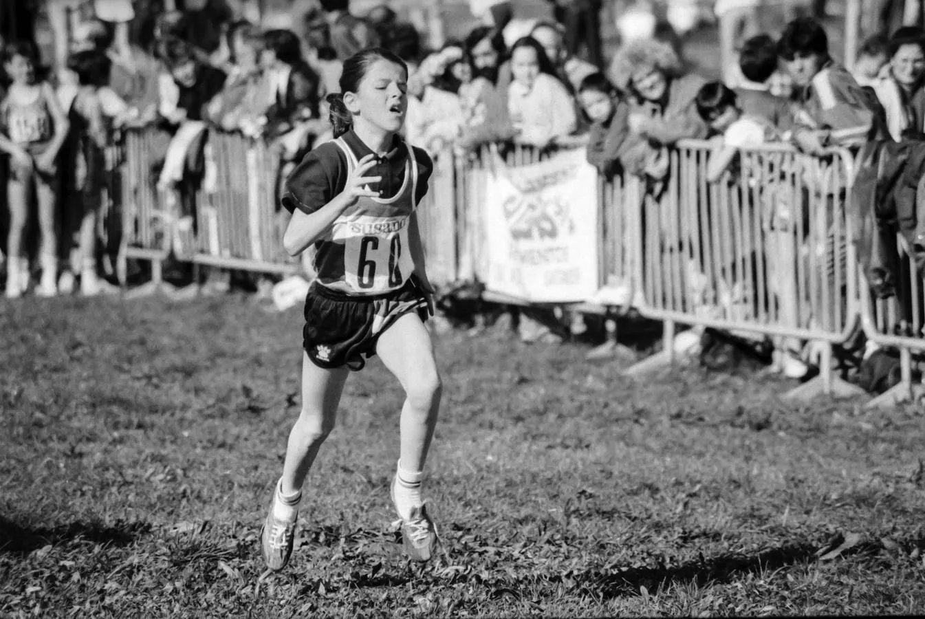 Una de las primeras competiciones de Ruth Beitia, en el Cross de San Román de 1989.