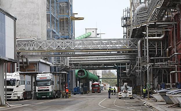 Imagen de la planta de Solvay en Barreda.
