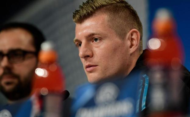 Toni Kroos, durante la conferencia de prensa previa al partido de Múnich. 