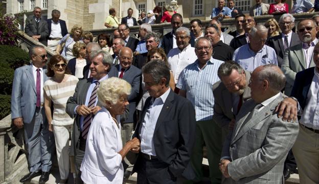 Imagen de la última reunión de las Casas de Cantabria con sus presidentes, celebrada en Santander en verano de 2016.