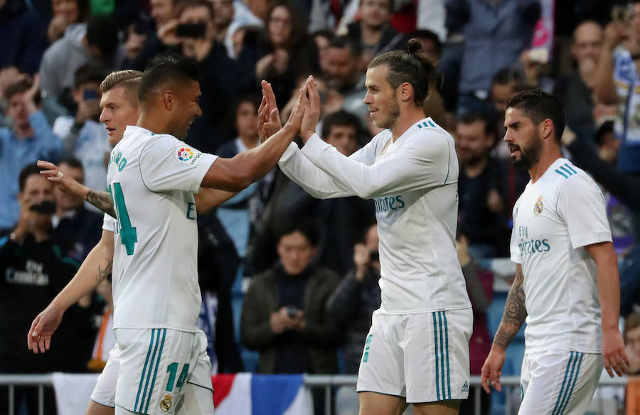 El Real Madrid goleó a un Celta impotente que no vio portería en el Santiago Bernabéu. Bale fue uno de los protagonistas del partido. El galés marcó los dos goles que abrieron el marcador. 