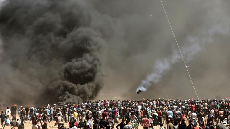 Más de cuarenta muertos y más de un millar de fallecidos en Gaza, en las protestas contra la embajada de EE UU en Jerusalén