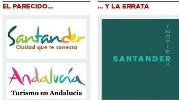 Dos de los tres logos que propuso la empresa que iba a diseñar el logo de Santander en la convocatoria anulada de 2016.