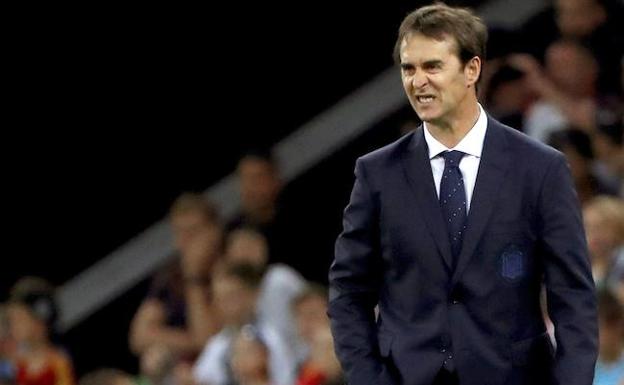 Lopetegui en el amistoso contra Túnez