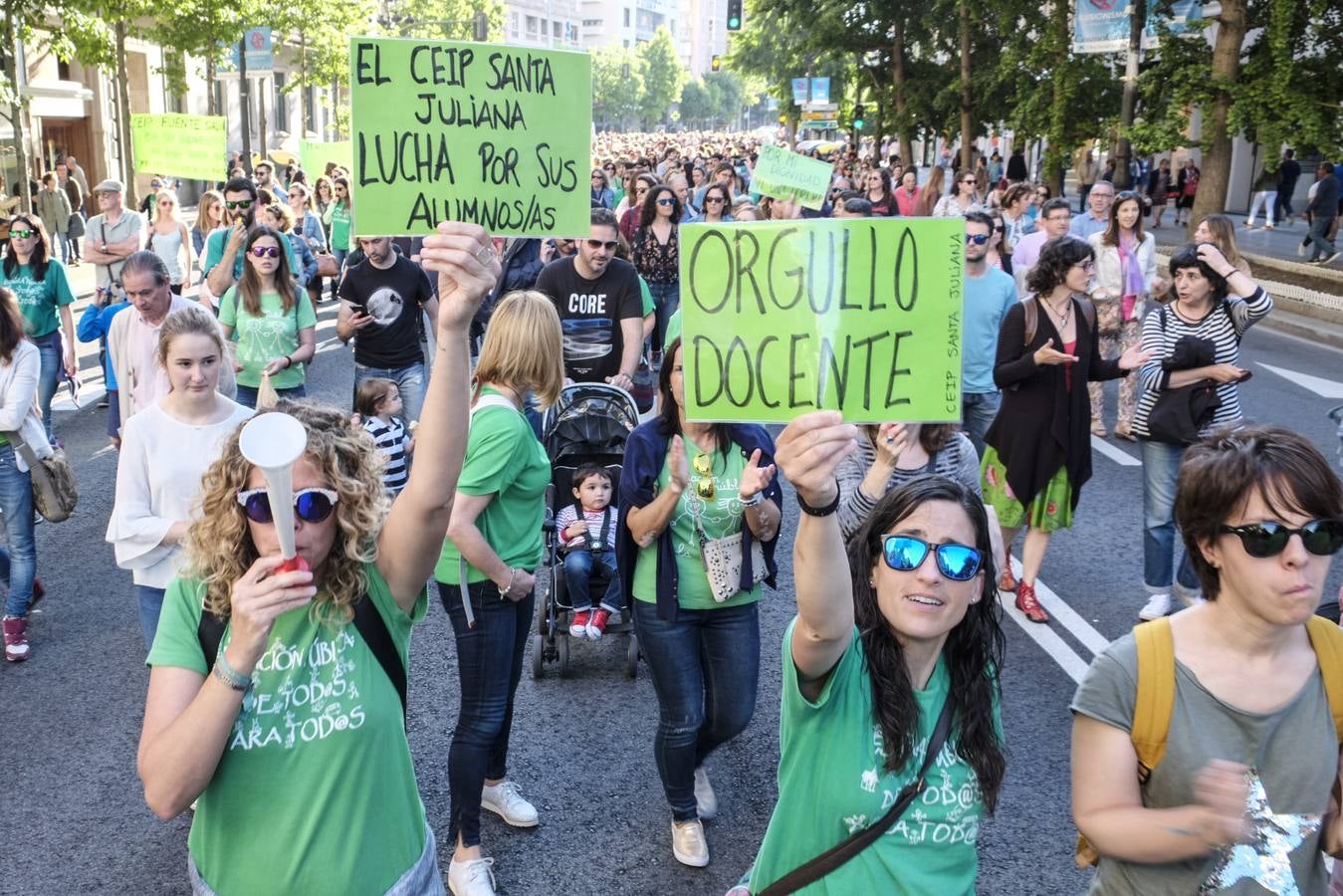 Fotos: Protesta de los profesores en Santander en esta jornada de huelga