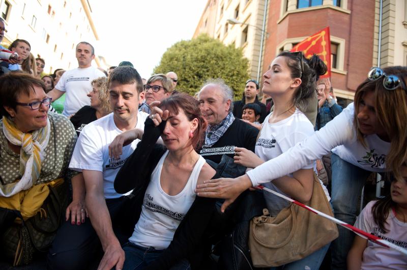 Fotos: Miles de personas protestan en Pamplona contra la sentencia impuesta a los ocho jóvenes por la agresión de Alsasua