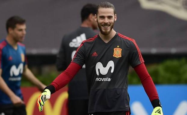 David de gea, en un entrenamiento. 