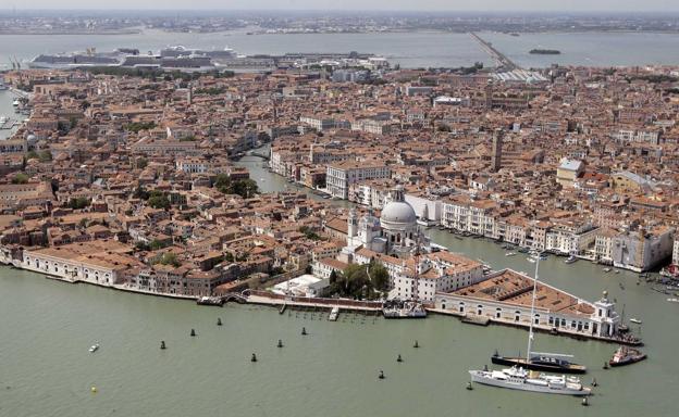 Vista aérea de Venecia.