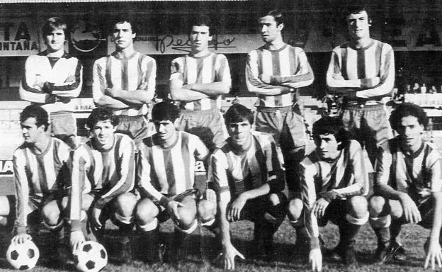 Moncaleán, Diego, Felipe, Villita, Sañudo, Valela, Mundo, Abando, Mazón, Javi Díaz y Martínez, durante la temporada 78-79.