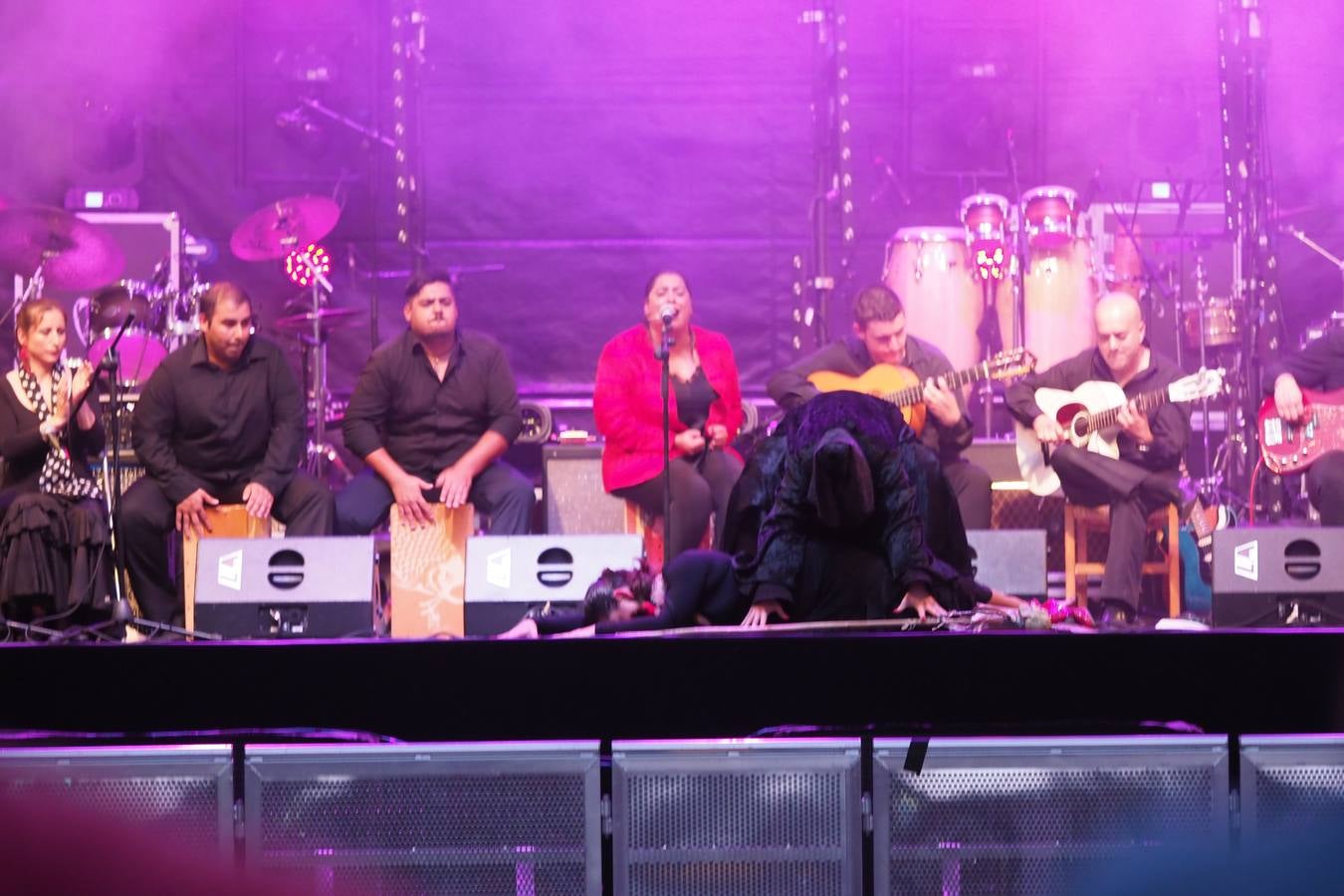 El grupo Son de Flamenco y artistas invitados presentaron anoche el espectáculo '100 años de Carmen Amaya, en la Plaza Porticada