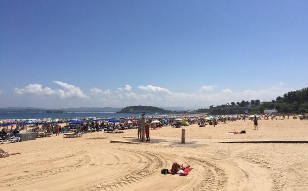 Playa de El Sardinero en la que ocurrió uno de los casos.