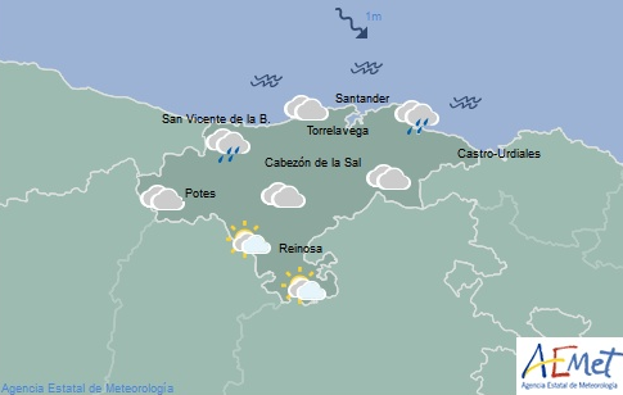 Previsión para mañana miércoles.