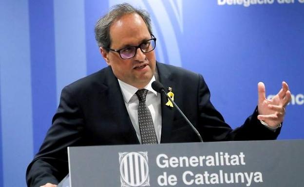 Torra ve «razonable» aparcar la República catalana si el Gobierno acepta un referéndum sobre la independencia