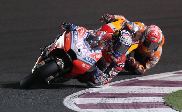 Andrea Dovizioso y Marc Márquez. 