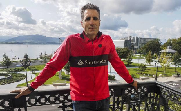 El ex ciclista español, en una de sus últimas visitas a Santander.