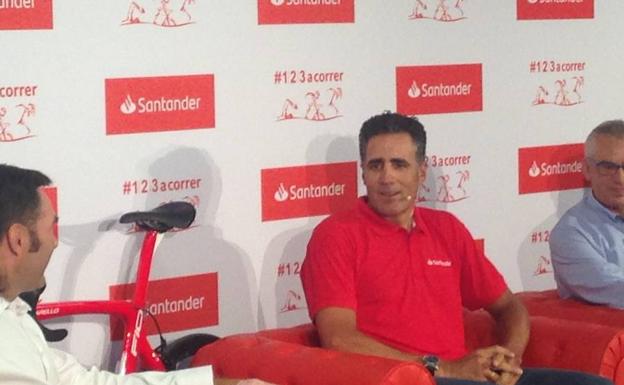 Indurain, durante el acto.