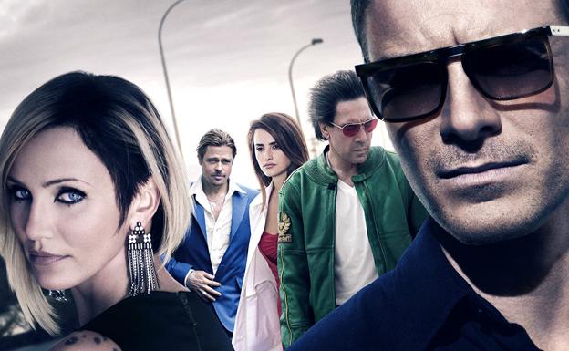 Brad Pitt, Cameron Diaz, Javier Bardem, Penélope Cruz, y Michael Fassbender en la imagen promocional de 'El consejero' (2013).